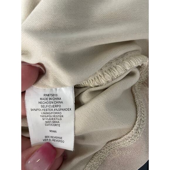 City Triangles gold shimmer bodycon strappy low cut back women's size medium - Picture 6 of 6